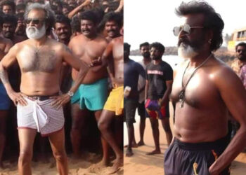 ಸಾಲ್ಟ್ & ಪೆಪ್ಪರ್ ಲುಕ್ಕು- 6 ಪ್ಯಾಕ್ ಕಿಕ್ಕು…. ಶರ್ಟ್ ಬಿಚ್ಚಿ ತೊಡೆ ತಟ್ಟಿದರು ತಲೈವಾ!
