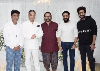 ಉಳಗನಾಯಗನ್ ಹುಟ್ಟುಹಬ್ಬದಲ್ಲಿ ತಾರೆಯರ ಸಮಾಗಮ! ಕಮಲ್-ಕರುನಾಡ ಚಕ್ರವರ್ತಿ ಕಾಂಬೋದಲ್ಲಿ ಬರಲಿದೆಯಾ ಸಿನಿಮಾ?
