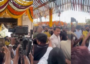 ಅಮೃತೇಶ್ವರ ಸ್ಫಟಿಕ ಲಿಂಗ ಪ್ರಾಣ ಪ್ರತಿಷ್ಠಾಪನಾ ಸಮಾರಂಭದಲ್ಲಿ ಯಶ್‌-ರಾಜಮೌಳಿ ಭಾಗಿ!