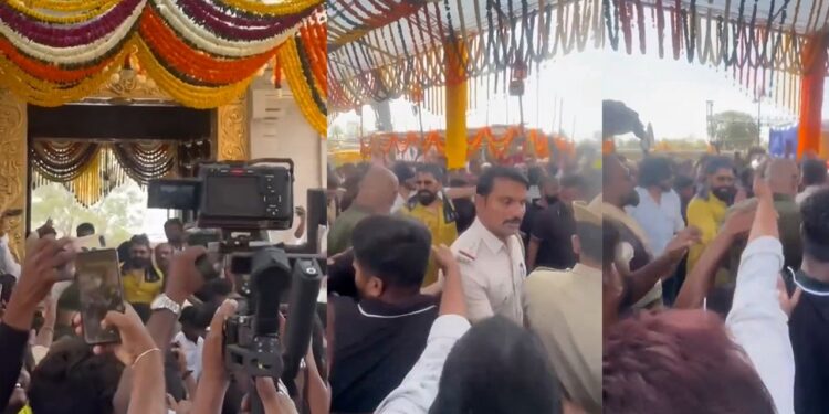 ಅಮೃತೇಶ್ವರ ಸ್ಫಟಿಕ ಲಿಂಗ ಪ್ರಾಣ ಪ್ರತಿಷ್ಠಾಪನಾ ಸಮಾರಂಭದಲ್ಲಿ ಯಶ್‌-ರಾಜಮೌಳಿ ಭಾಗಿ!